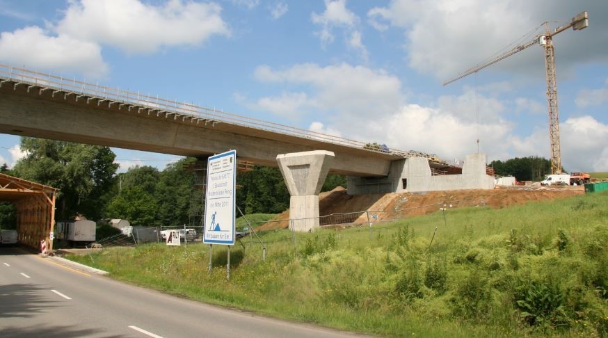 Autoroute fédérale A72   Chemnitz-Zwickau 20 ponts et traversées
